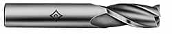 Square End Mill: 9/16'' Dia, 1-3/8'' LOC, 1/2'' Shank Dia, 3-3/8'' OAL, 3 Flutes, High Speed Steel MPN:C39714