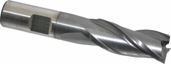 Square End Mill: 11/16'' Dia, 1-5/8'' LOC, 5/8'' Shank Dia, 3-1/4'' OAL, 3 Flutes, High Speed Steel MPN:C39716