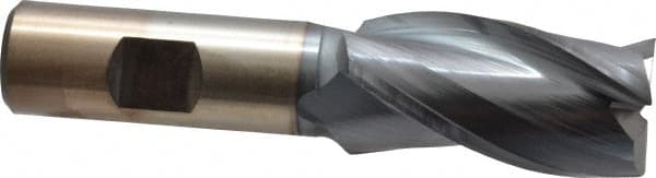 Square End Mill: 1'' Dia, 1-7/8'' LOC, 3/4'' Shank Dia, 4-1/8'' OAL, 3 Flutes, High Speed Steel MPN:C39721