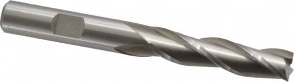 Square End Mill: 3/8'' Dia, 1-1/2'' LOC, 3/8'' Shank Dia, 3-1/4'' OAL, 3 Flutes, High Speed Steel MPN:C39737