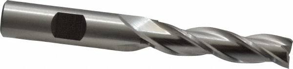 Square End Mill: 7/16'' Dia, 1-3/4'' LOC, 1/2'' Shank Dia, 3-1/4'' OAL, 3 Flutes, High Speed Steel MPN:C39739