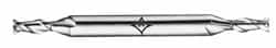 Square End Mill: 1/32'' Dia, 3/32'' LOC, 3/16'' Shank Dia, 2-1/4'' OAL, 2 Flutes, High Speed Steel MPN:C39883