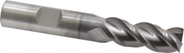 Square End Mill: 1/2'' Dia, 1-1/4'' LOC, 1/2'' Shank Dia, 3-1/4'' OAL, 3 Flutes, Powdered Metal MPN:C40077