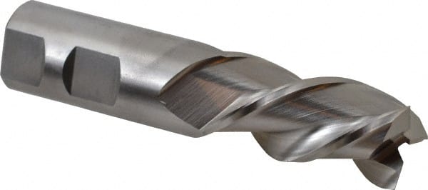 Square End Mill: 1'' Dia, 2'' LOC, 1'' Shank Dia, 4-1/2'' OAL, 3 Flutes, Powdered Metal MPN:C40310