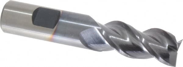 Square End Mill: 3/4'' Dia, 1-5/8'' LOC, 3/4'' Shank Dia, 3-3/4'' OAL, 3 Flutes, Powdered Metal MPN:C40346