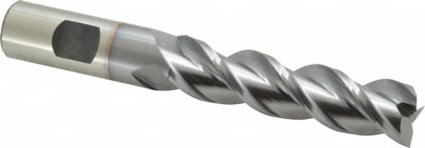 Square End Mill: 3/4'' Dia, 3'' LOC, 3/4'' Shank Dia, 5-1/4'' OAL, 3 Flutes, Powdered Metal MPN:C40351