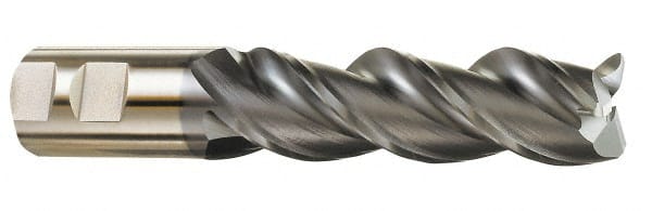 Square End Mill: 1'' Dia, 2'' LOC, 1'' Shank Dia, 4-1/2'' OAL, 3 Flutes, Powdered Metal MPN:C40355