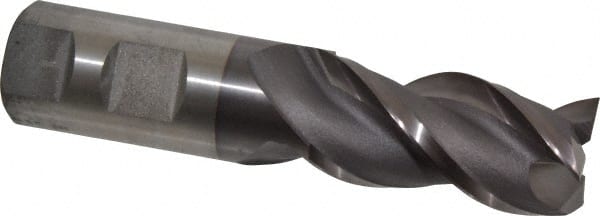 Square End Mill: 1'' Dia, 2'' LOC, 1'' Shank Dia, 4-1/2'' OAL, 3 Flutes, Powdered Metal MPN:C40356