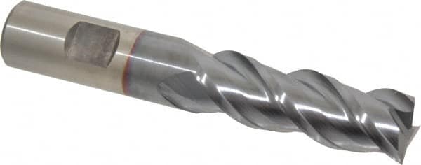 Square End Mill: 3/4'' Dia, 2-1/4'' LOC, 3/4'' Shank Dia, 4-1/2'' OAL, 3 Flutes, Powdered Metal MPN:C40391