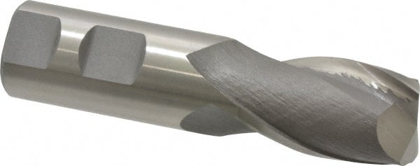 Square End Mill: 1'' Dia, 1-5/8'' LOC, 1'' Shank Dia, 4-1/2'' OAL, 2 Flutes, High Speed Steel MPN:C41644