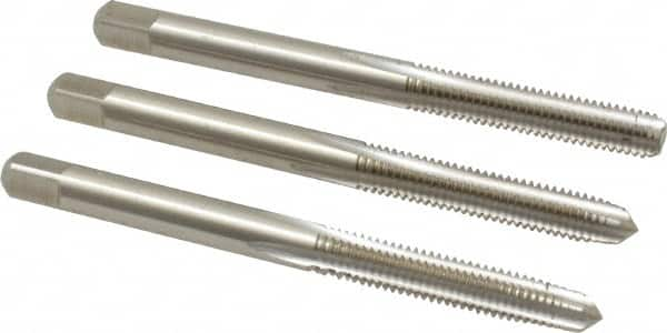 Tap Set: #10-32 UNF, 4 Flute, Bottoming Plug & Taper, High Speed Steel, Bright Finish MPN:C54359