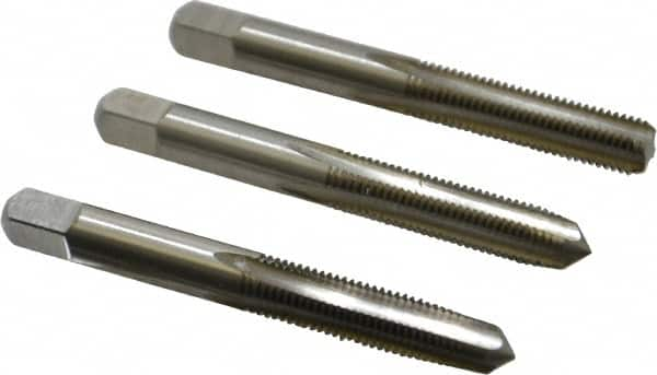 Tap Set: 5/16-24 UNF, 4 Flute, Bottoming Plug & Taper, High Speed Steel, Bright Finish MPN:C54523