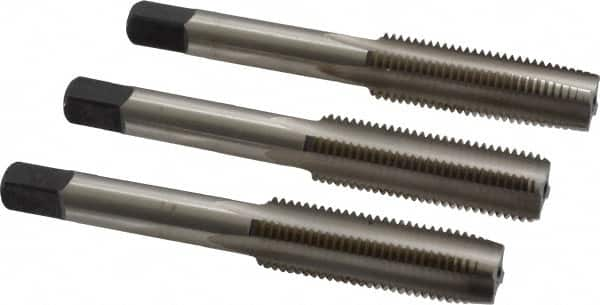 Tap Set: 7/16-20 UNF, 4 Flute, Bottoming Plug & Taper, High Speed Steel, Bright Finish MPN:C54665