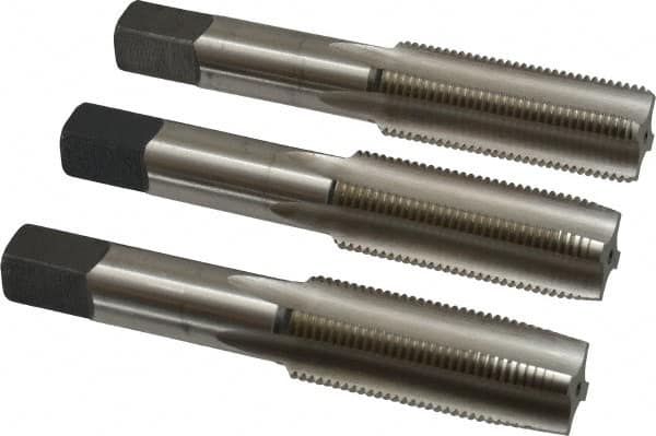 Tap Set: 3/4-16 UNF, 4 Flute, Bottoming Plug & Taper, High Speed Steel, Bright Finish MPN:C54849