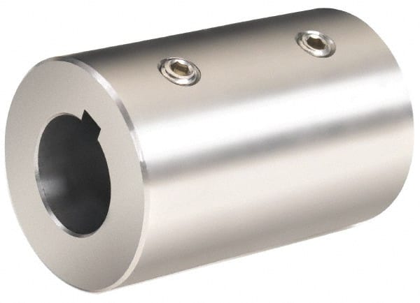 25mm Inside x 50mm Outside Diam, Metric Set Screw Rigid Coupling with Keyway MPN:MRC-25-S-KW