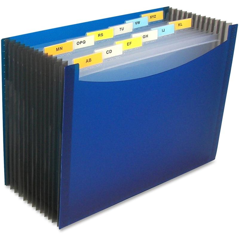 C-Line 13-Pocket Polypropylene Expanding File With 12 Dividers, 9in Expansion, Letter Size, Blue (Min Order Qty 7) MPN:48235EA