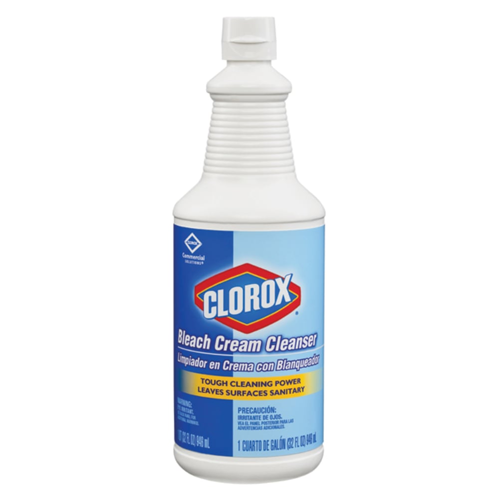 Clorox Bleach Cream Cleanser - Cream Cleanser - 32 fl oz (1 quart) - 8 / Carton - Clear (Min Order Qty 2) MPN:30613