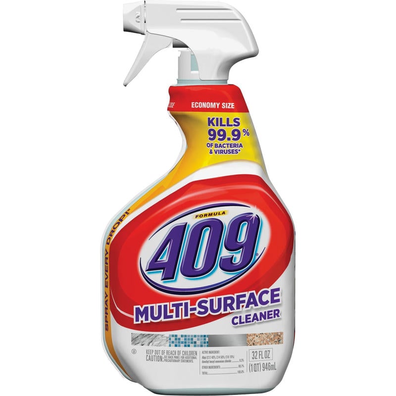 Formula 409 Multi-Surface Cleaner - 32 fl oz (1 quart) - Original Scent - 9 / Carton - Anti-bacterial - White, Red (Min Order Qty 2) MPN:31220CT