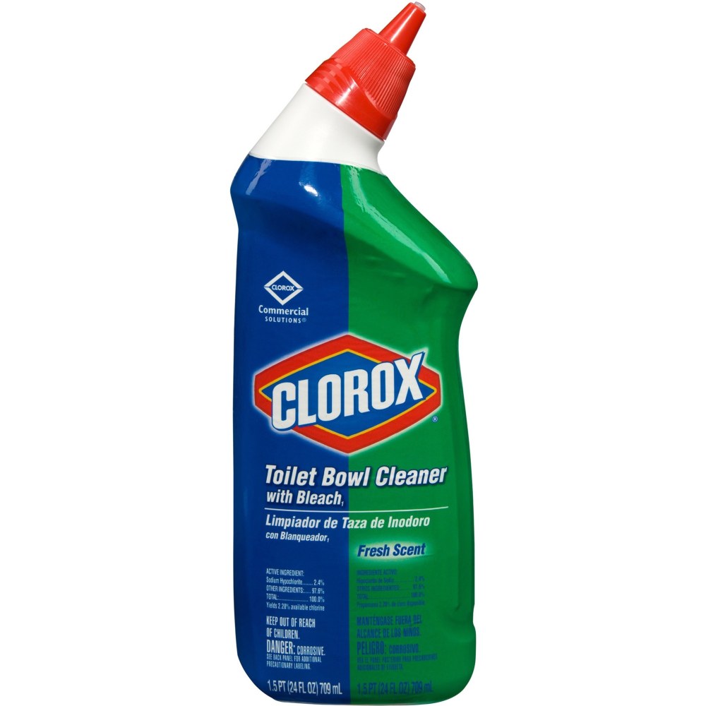 Clorox Commercial Solutions Manual Toilet Bowl Cleaner w/ Bleach - 24 fl oz (0.8 quart) - Fresh Scent - 360 / Bundle - Clear MPN:00031BD