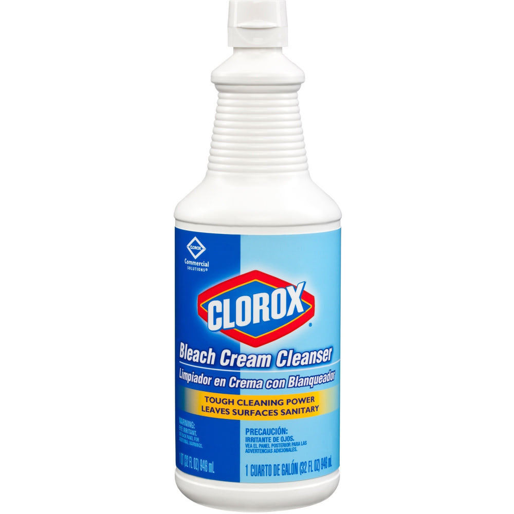 Clorox Commercial Solutions Bleach Cream Cleanser - 32 fl oz (1 quart) - 256 / Bundle - Clear MPN:30613BD