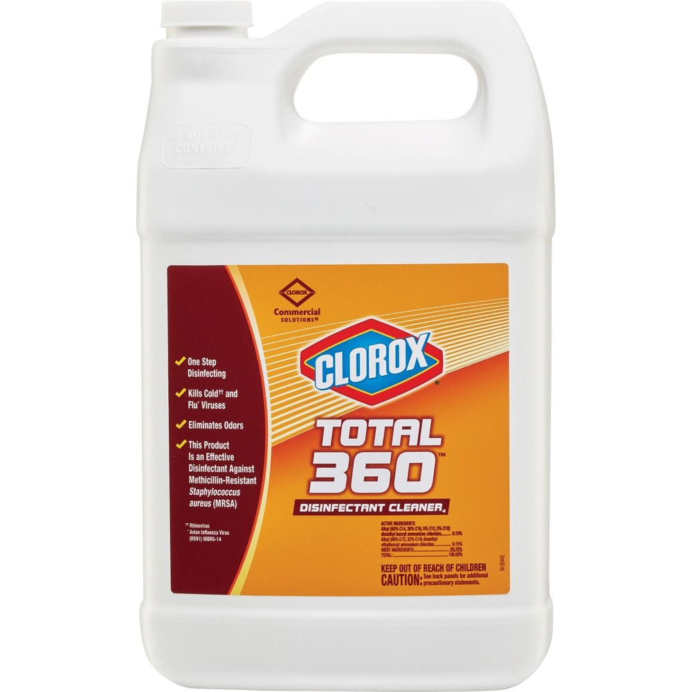 CloroxPro Total 360 Disinfectant Cleaner - Liquid - 128 fl oz (4 quart) - 144 / Pallet - Translucent MPN:31650PL