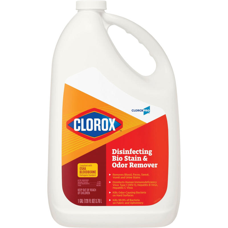 CloroxPro Disinfecting Bio Stain & Odor Remover Refill - 128 fl oz (4 quart) - 1 Each - Translucent (Min Order Qty 3) MPN:31910