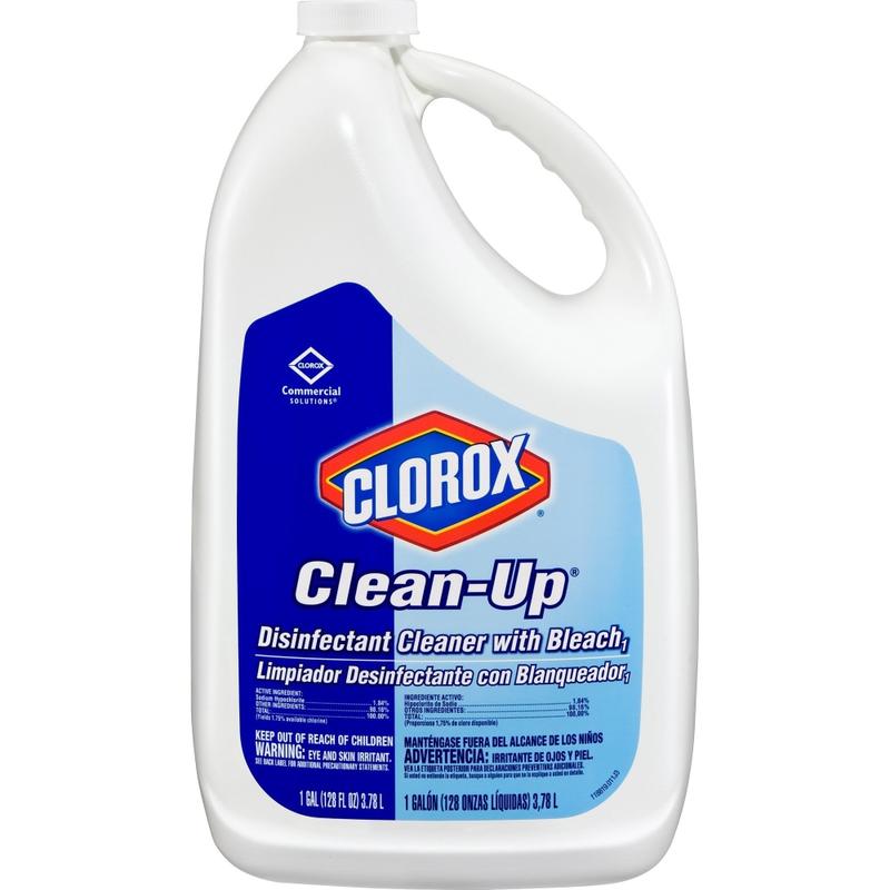 CloroxPro Clean-Up Disinfectant Cleaner with Bleach Refill - 128 fl oz (4 quart) - Fresh Scent - 108 / Pallet - Clear MPN:35420PL