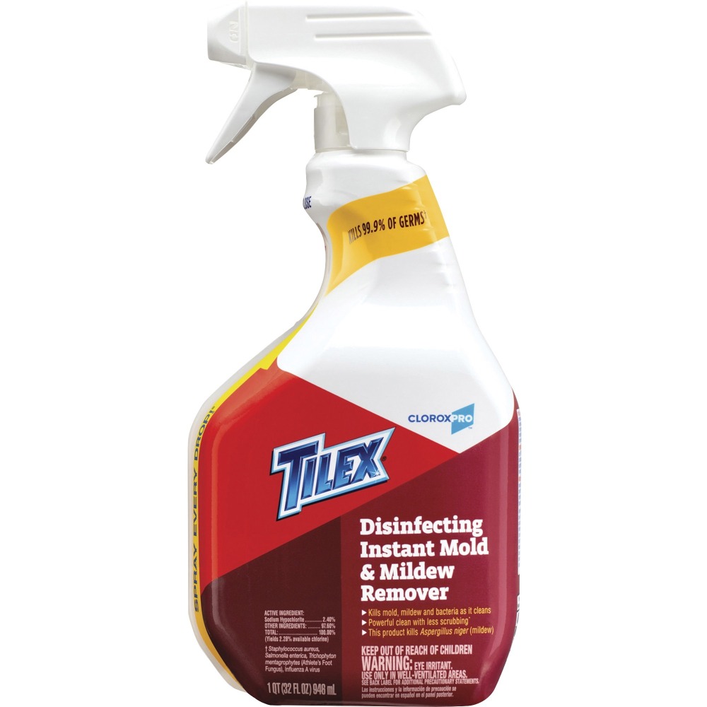 CloroxPro Tilex Disinfecting Instant Mold and Mildew Remover Spray - Spray - 32 fl oz (1 quart) - 216 / Bundle - White MPN:35600BD