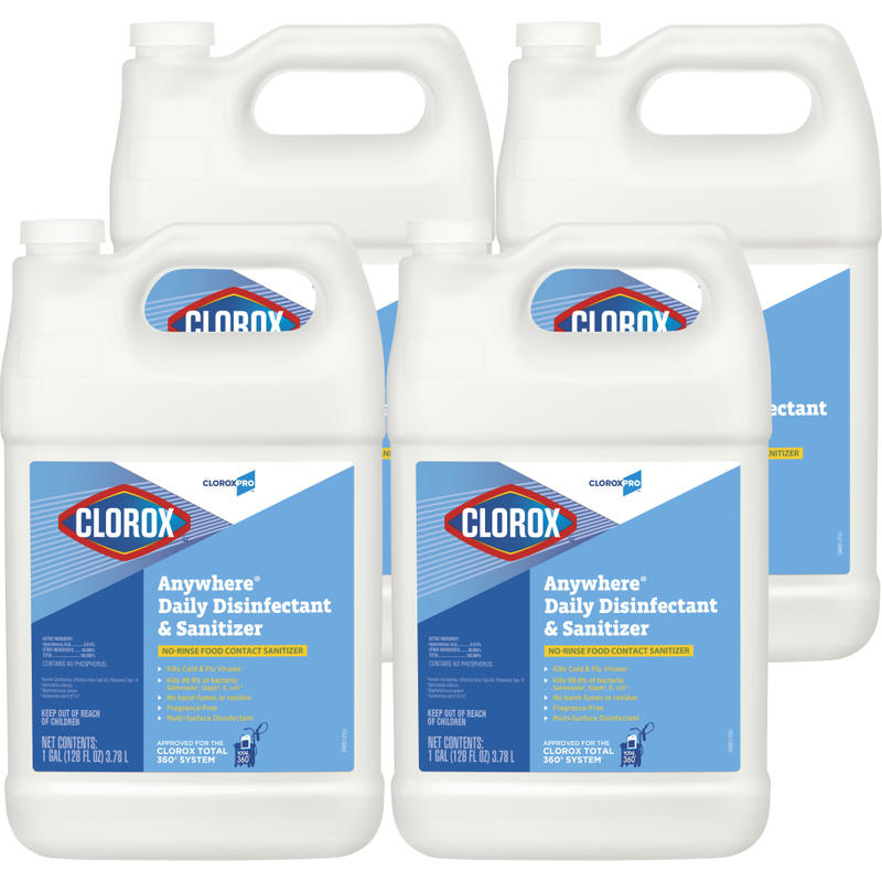 CloroxPro Anywhere Daily Disinfectant and Sanitizing Bottle, 128 Ounces (Pack of 4) MPN:CLO31651CT