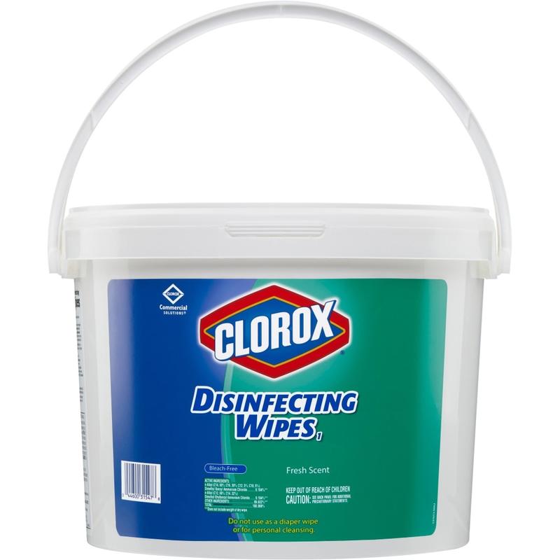 CloroxPro Disinfecting Wipes - Ready-To-Use - Fresh Scent - 700 / Bucket - 24 / Bundle - Pre-moistened - White MPN:31547BD