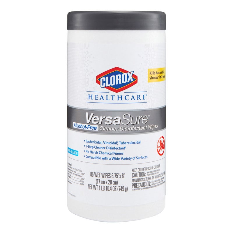 Clorox Healthcare VersaSure Disinfectant Wipes, Canister Of 85 Wipes (Min Order Qty 6) MPN:CLO31757