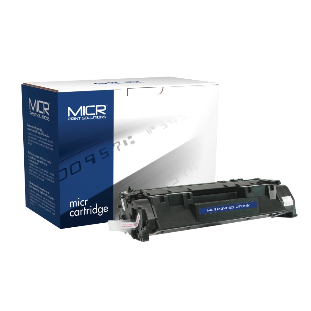 MICR Print Solutions Remanufactured Black Toner Cartridge Replacement For HP CE505A MPN:05AM