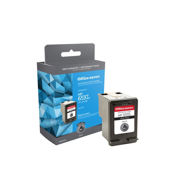 Office Depot Remanufactured Black High-Yield Ink Cartridge Replacement For HP 65XL (Min Order Qty 3) MPN:118154