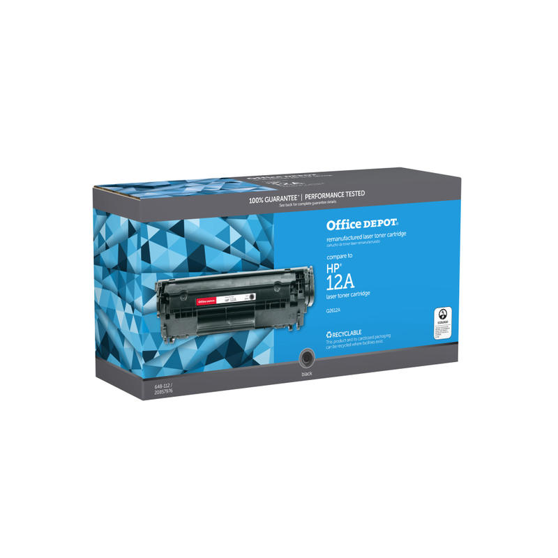 Office Depot Remanufactured Black Toner Cartridge Replacement For HP 12A (Min Order Qty 2) MPN:OD12A