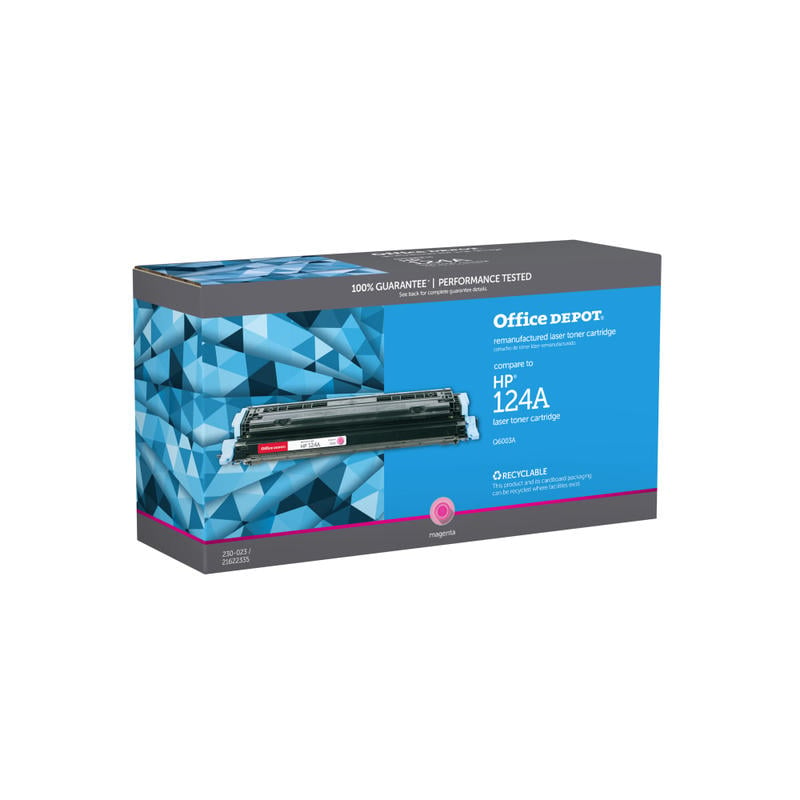 Office Depot Remanufactured Magenta Toner Cartridge Replacement For HP 124A MPN:OD2600M