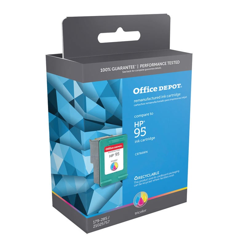 Office Depot Brand Remanufactured Tri-Color Ink Cartridge Replacement For HP 95, OD295A (Min Order Qty 3) MPN:OD295A