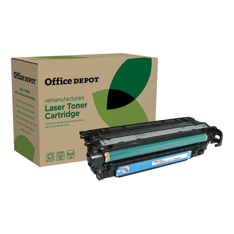 Office Depot Remanufactured Cyan Toner Cartridge Replacement For HP 504A, CE251A, OD3525C MPN:OD3525C