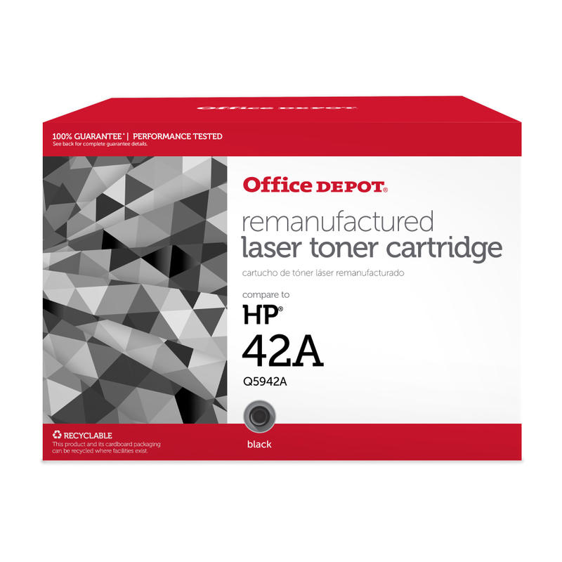 Office Depot Remanufactured Black Toner Cartridge Replacement For HP 42A MPN:OD42A