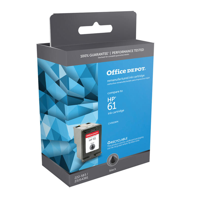 Office Depot Brand Remanufactured Black Ink Cartridge Replacement For HP 61, CH561WN, OD561WN (Min Order Qty 4) MPN:OD561WN