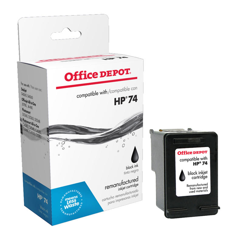 Office Depot Brand Remanufactured Black Ink Cartridge Replacement For HP 74, OD74 (Min Order Qty 5) MPN:OD74