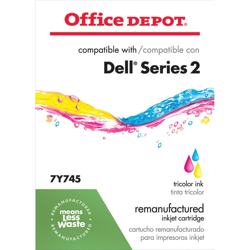 Office Depot Brand Remanufactured Tri-Color Ink Cartridge Replacement For Dell 2, OD745 (Min Order Qty 3) MPN:OD745