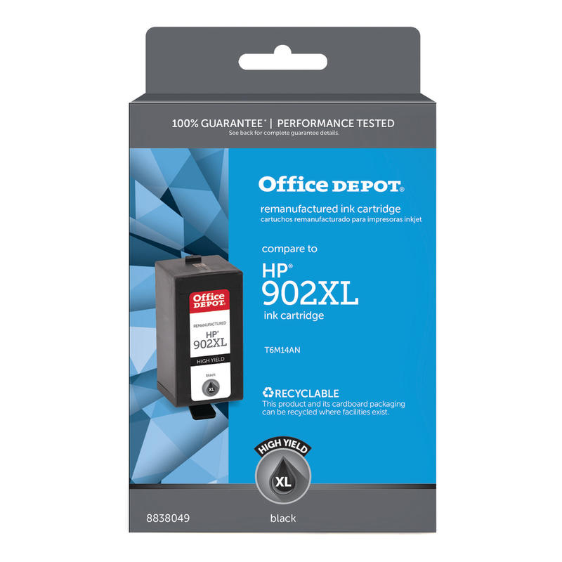 Office Depot Remanufactured Black High-Yield Ink Cartridge Replacement For HP 902XL (Min Order Qty 4) MPN:OD902XLBNV3