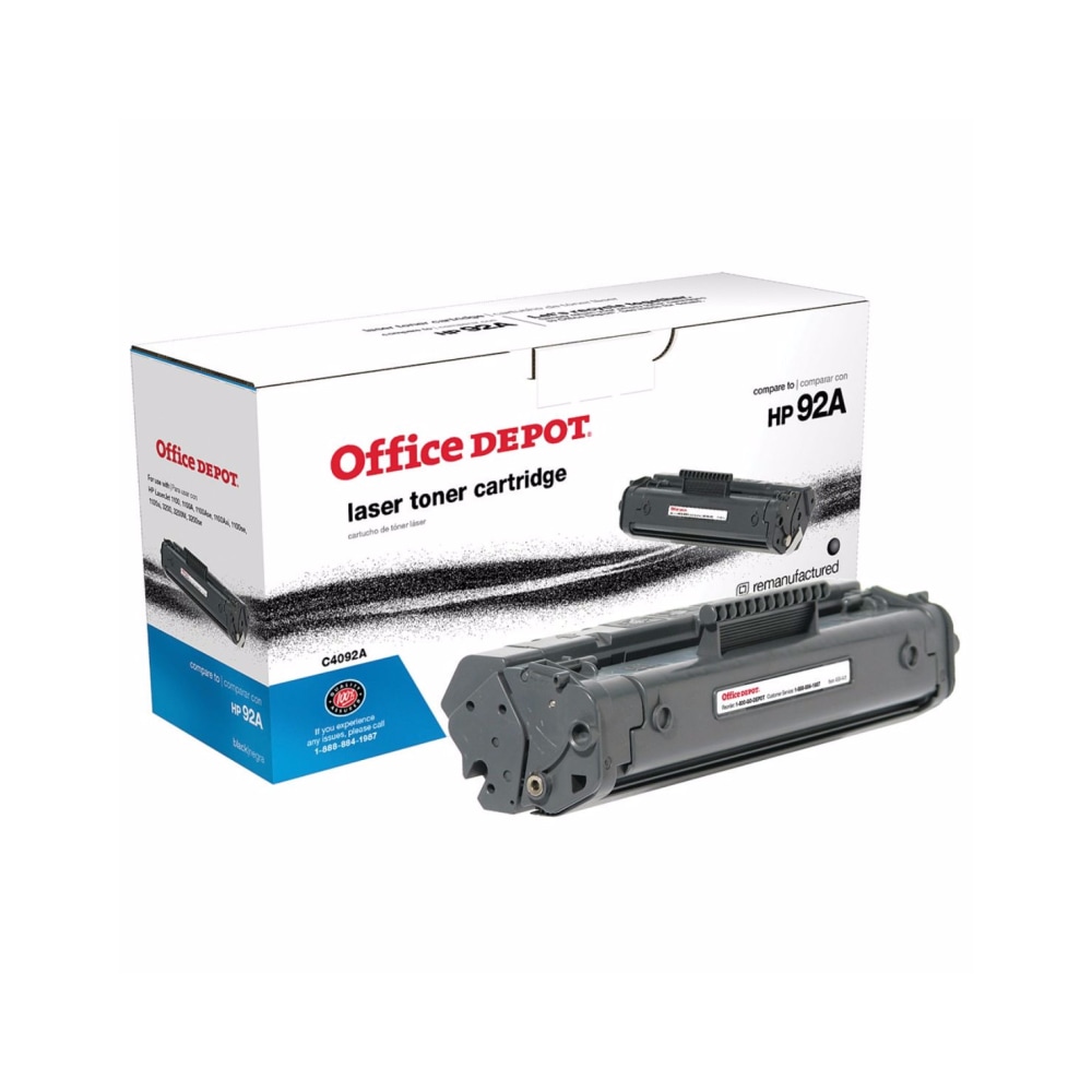 Office Depot Remanufactured Black Toner Cartridge Replacement For HP 92A (Min Order Qty 2) MPN:OD92A