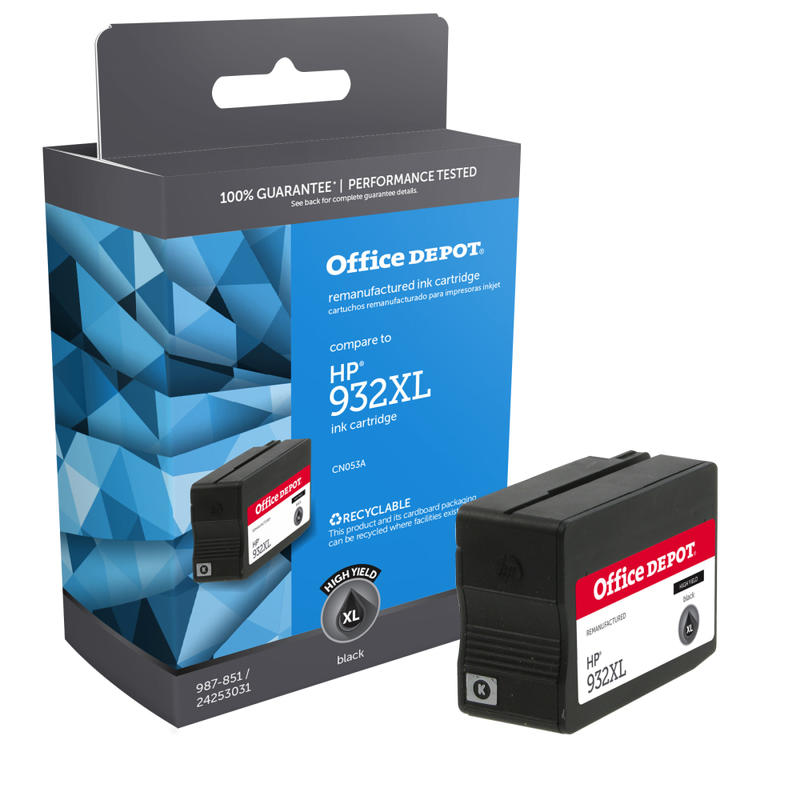 Office Depot Remanufactured Black High-Yield Ink Cartridge Replacement For HP 932XL, OD932XLB (Min Order Qty 4) MPN:OD932XLB