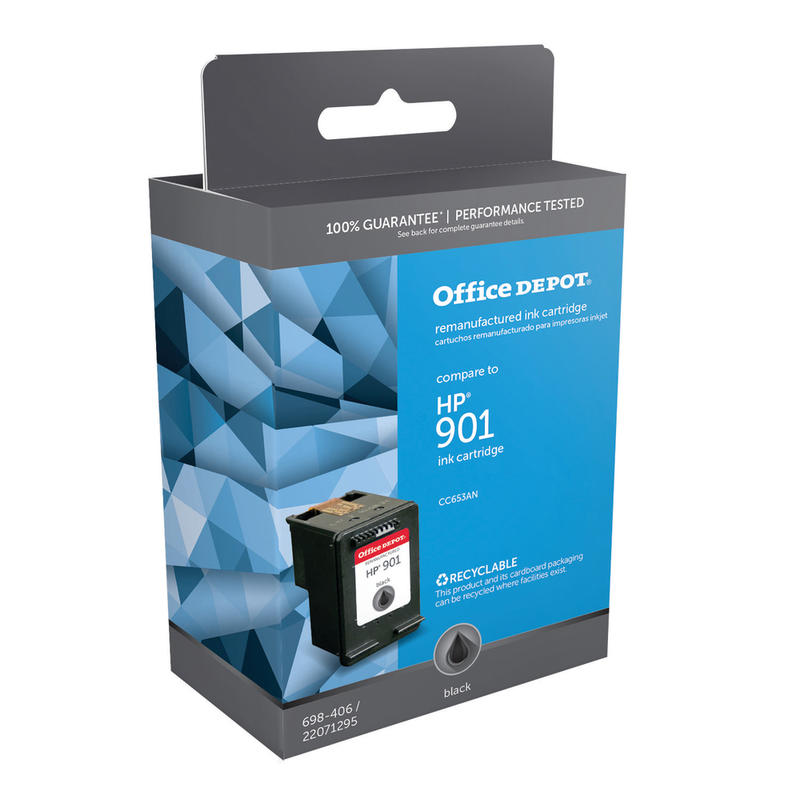 Office Depot Brand Remanufactured Black Ink Cartridge Replacement For HP 901, ODC653AN (Min Order Qty 4) MPN:ODC653AN