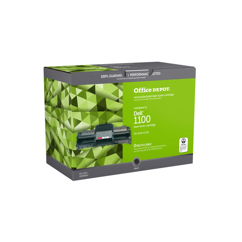 Office Depot Remanufactured Black Toner Cartridge Replacement For Dell 1100 (Min Order Qty 2) MPN:ODDE1100