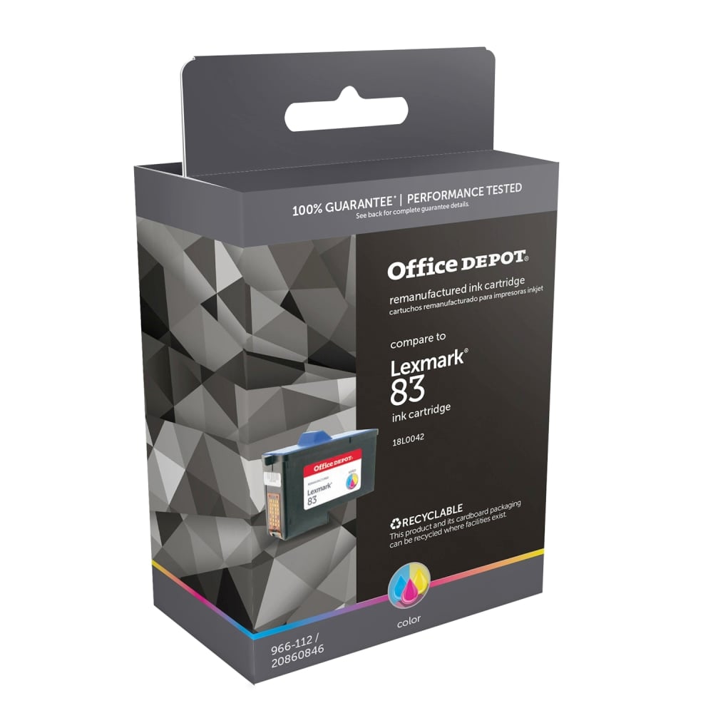 Office Depot Brand Remanufactured Tri-Color Ink Cartridge Replacement For Lexmark 83, L83 (Min Order Qty 3) MPN:ODL83