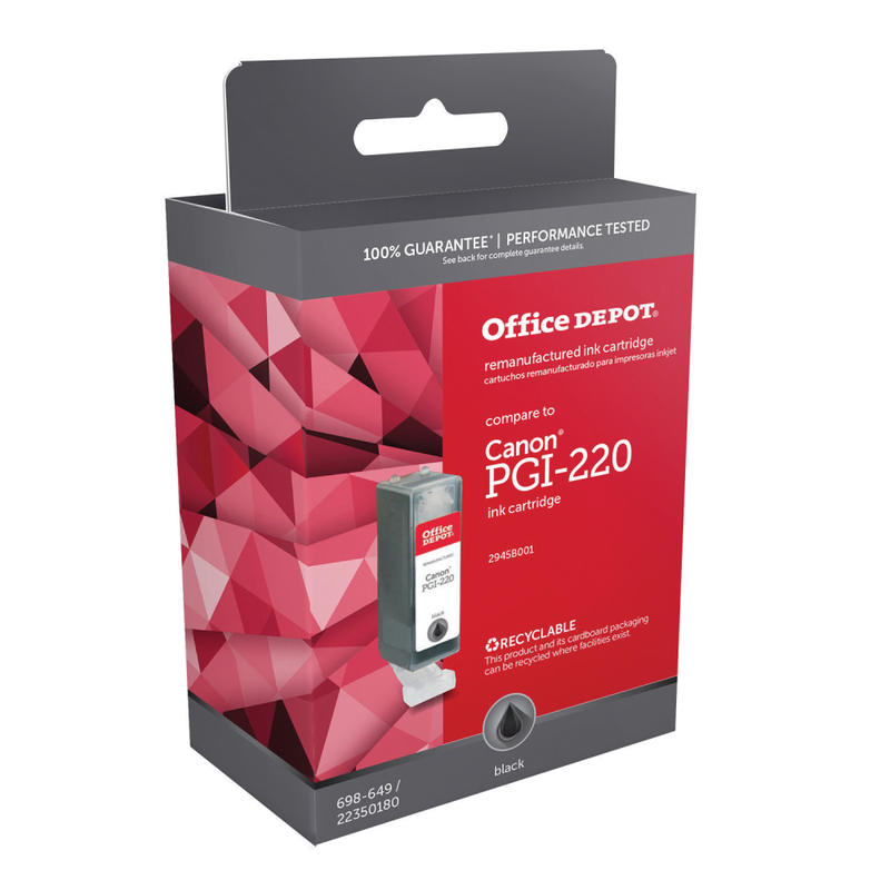 Office Depot Brand Remanufactured Black Ink Cartridge Replacement For Canon PGI-220 (Min Order Qty 11) MPN:ODPGI220B