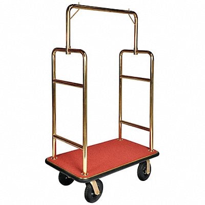 Bellmans Cart Brasstone Finish Rd Carpet MPN:2533BK-030-RED