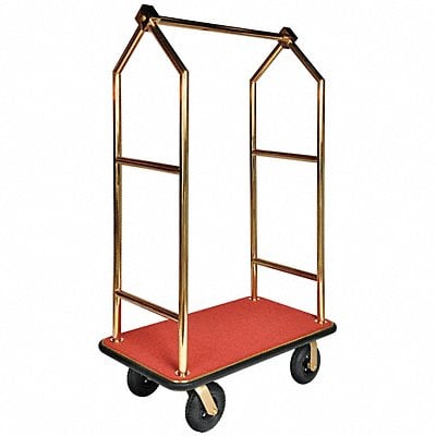 Bellmans Cart Brasstone Finish Rd Carpet MPN:2633BK-030-RED